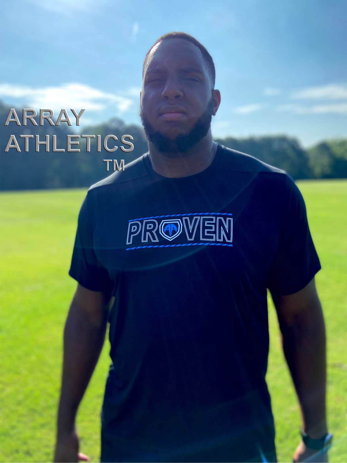 The "PROVEN WAY" BLUE; UPF 50 Performance Tee, Black: MENS